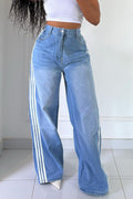 Women's Vintage Side Stripe Washed Jeans