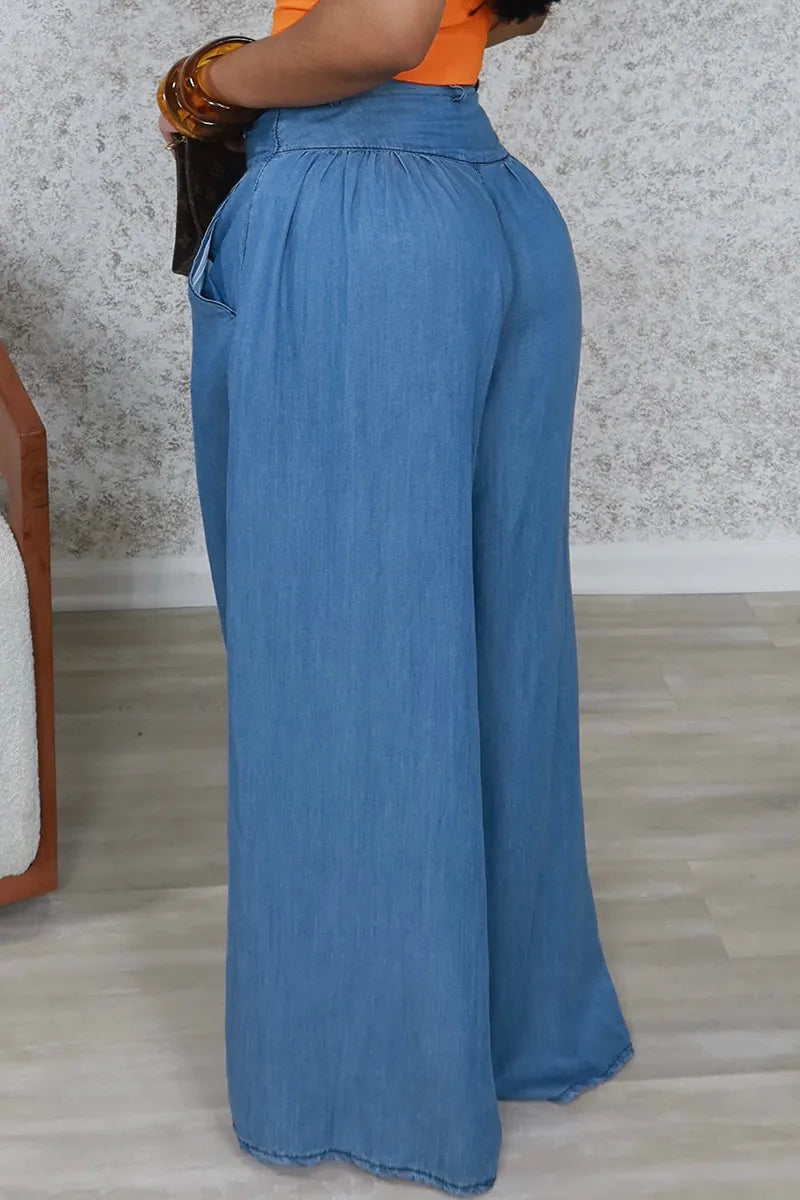 Women's Casual Loose Fit Wide Leg Jeans