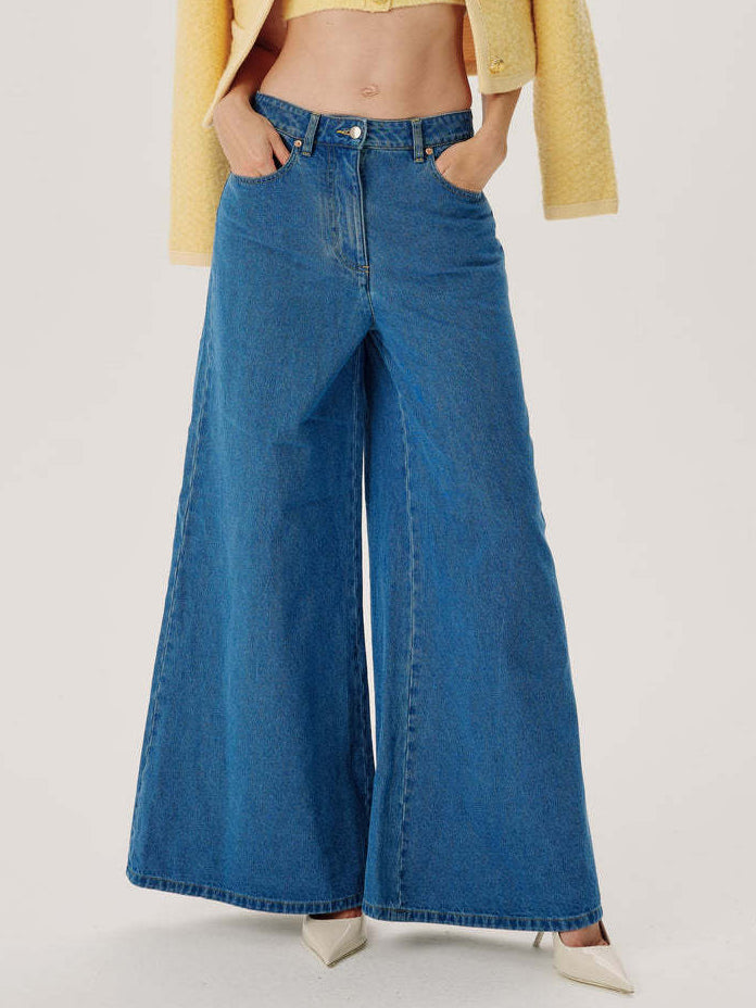 Casual High Rise Washed Bootcut Jeans