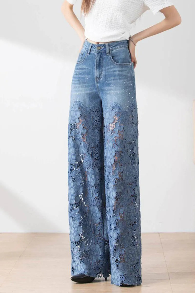 Women' s Lowy Jeans With Lace Insets
