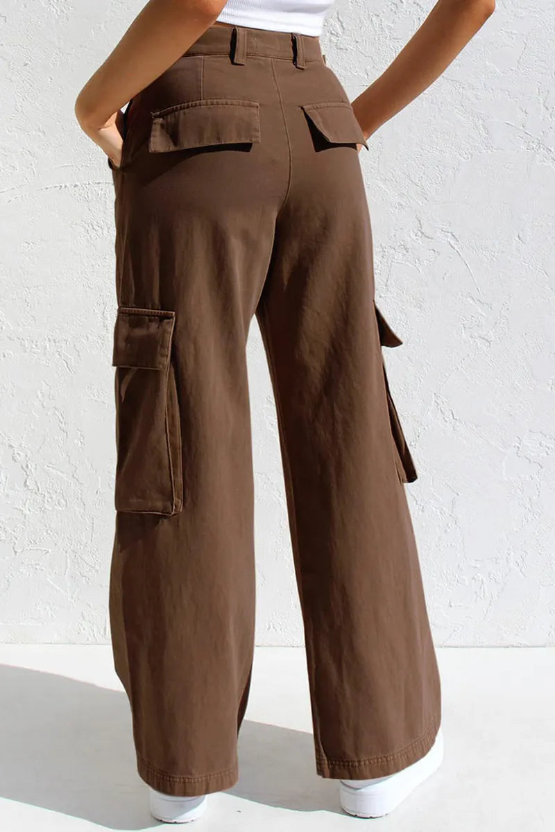Ladies' Stylish Utility Cargo Jeans With Pockets