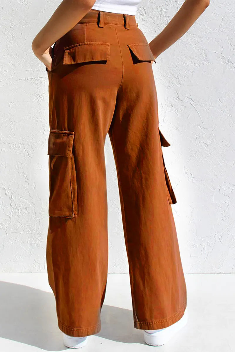 Ladies' Stylish Utility Cargo Jeans With Pockets