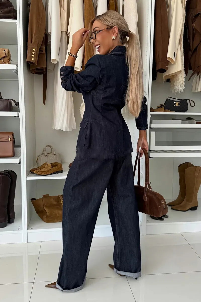 Women's Relaxed Fit Denim Jacket + Straight-Leg Denim Jeans