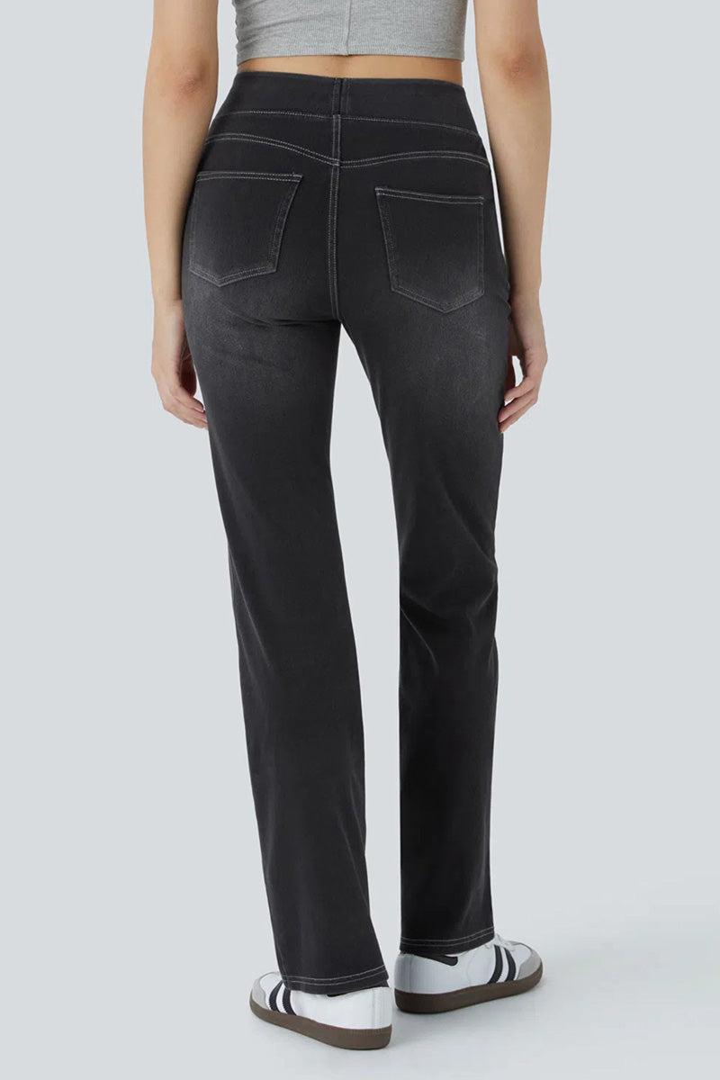 Ladies' Fashion Slim-Fit Draping Jeans