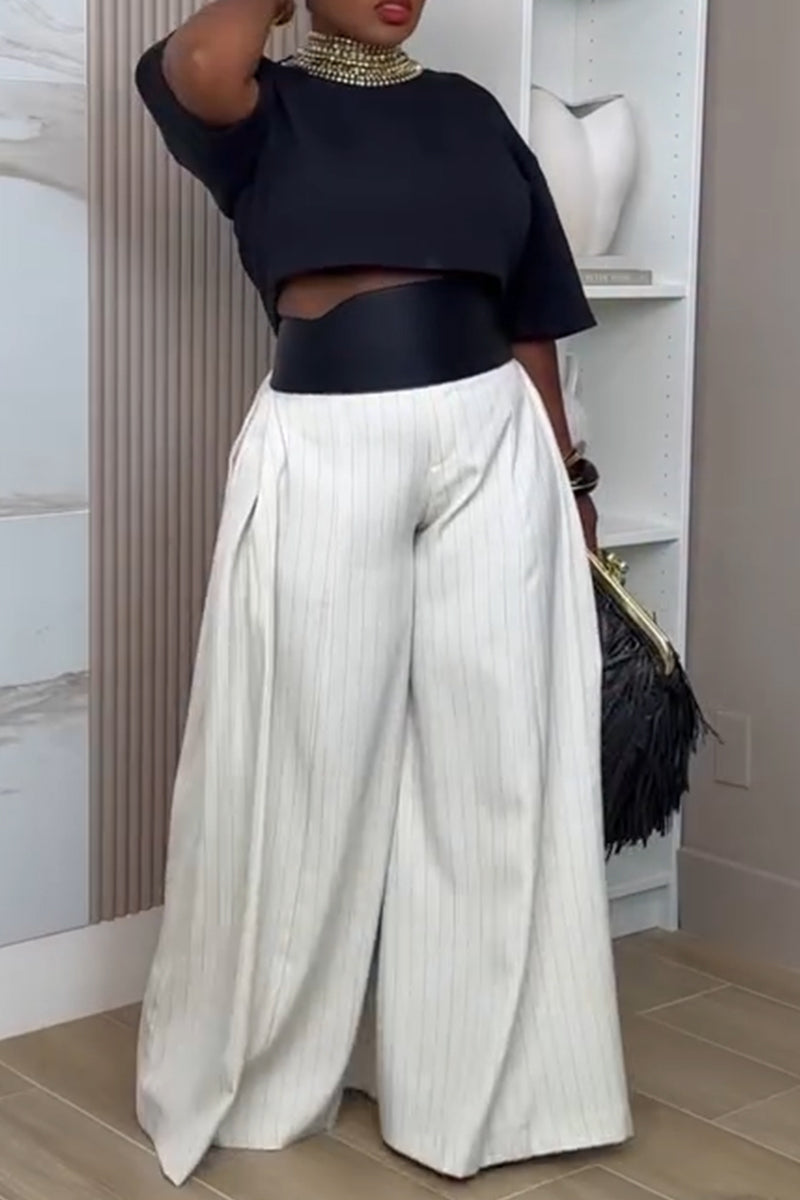 Women's Vertical Casual Wide Leg Pants