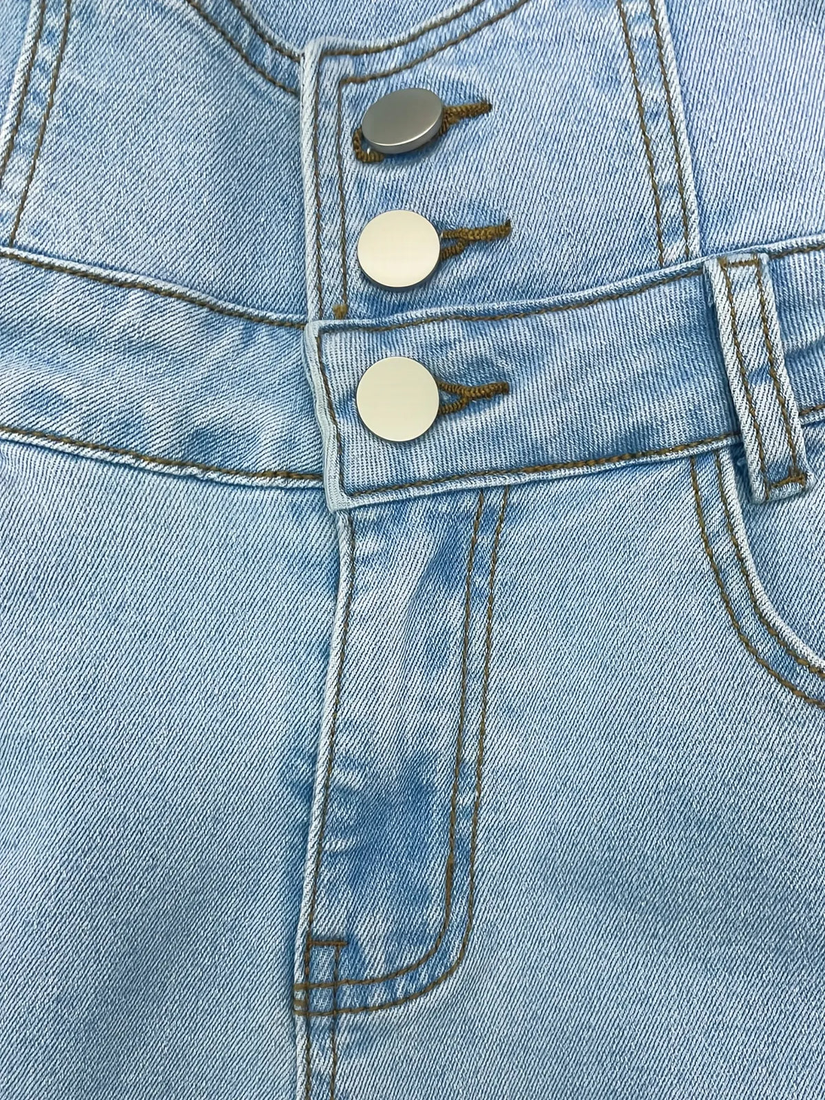 Ladies High Waisted Ripped Scratch Casual Jeans