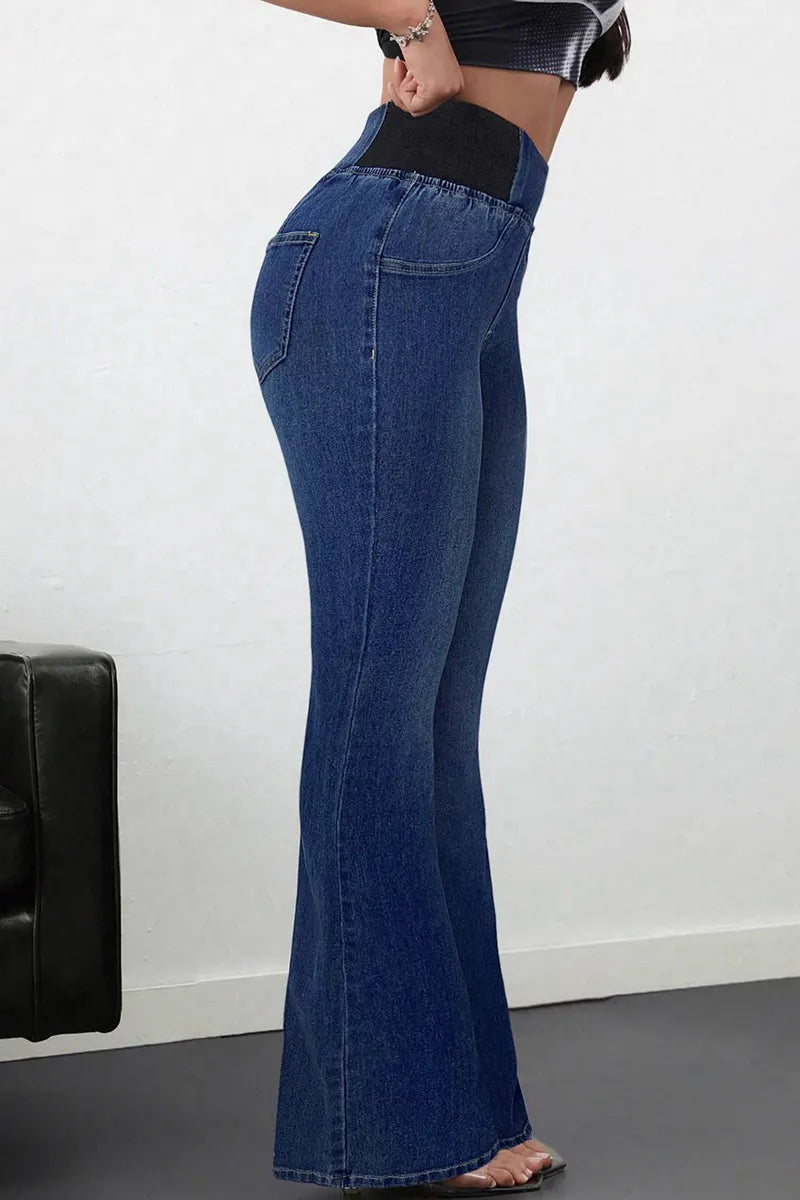 Women's Retro Stretch Slim Bootcut Jeans