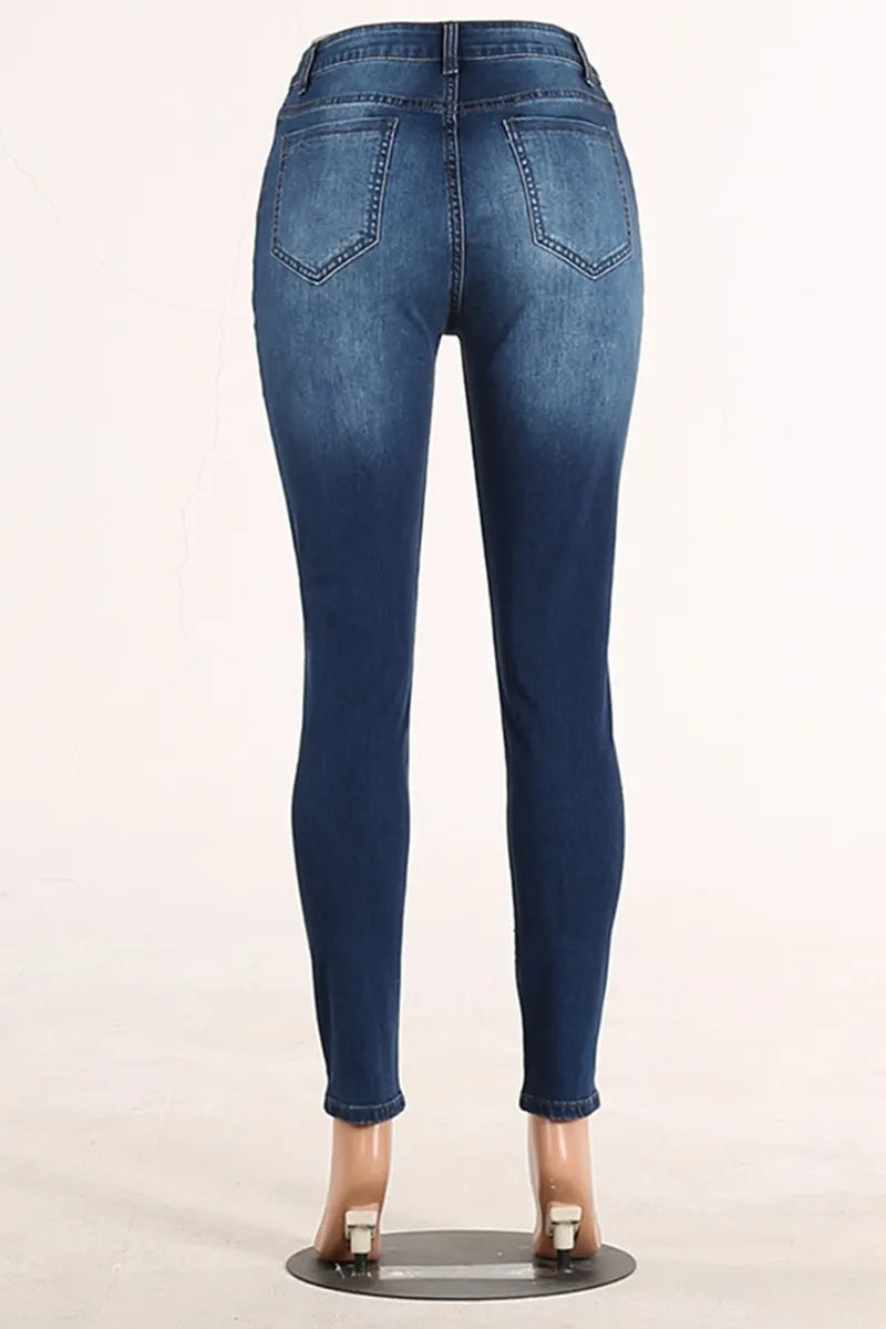 Women’s Distressed Push-Up Denim Pants