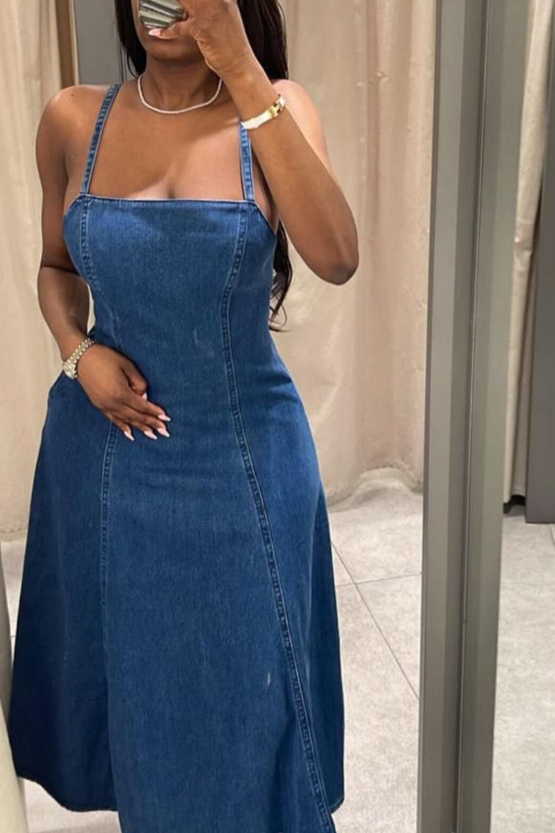 Hot Selling Women's Casual Camisole Denim Dress