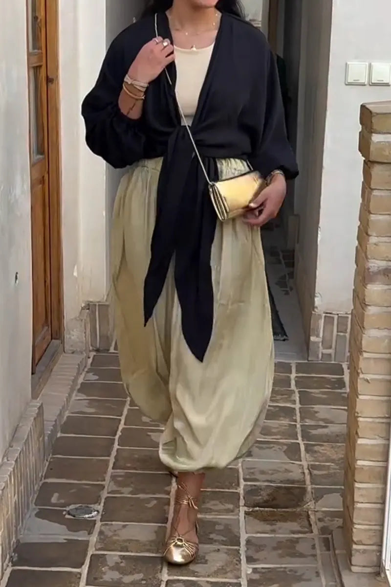 Women's Solid Color Loose Casual Lantern Pants