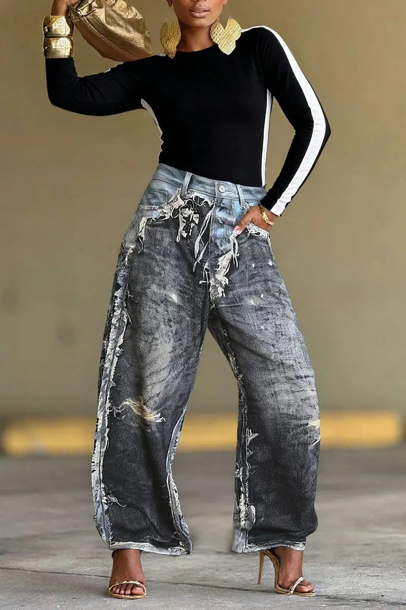 Hot Selling Women's Casual Straight Leg Jeans