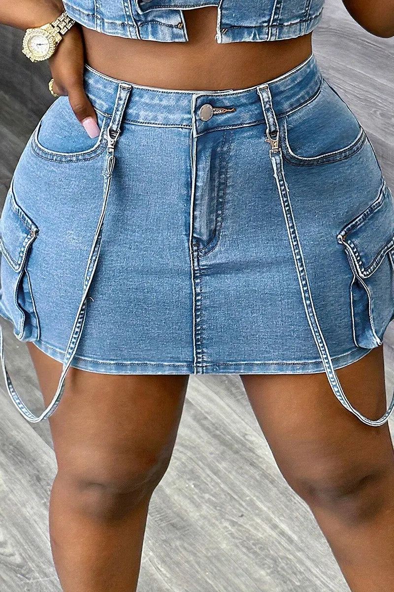 Women's Casual Short Denim Skirt