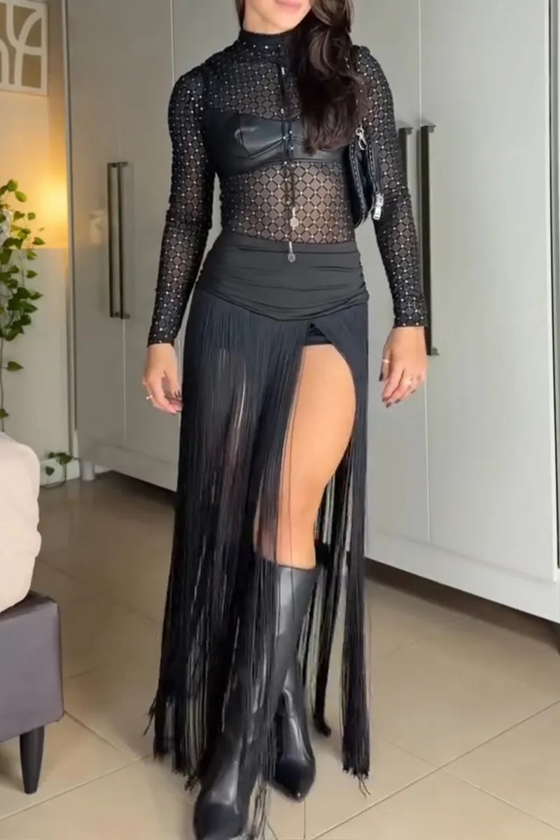 Women's Fashion Fringe Decoration Skort