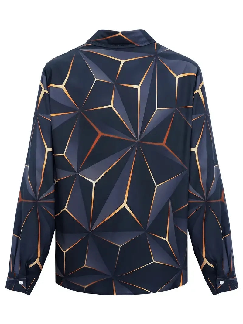Men's Plaid Business Long Sleeve Shirt