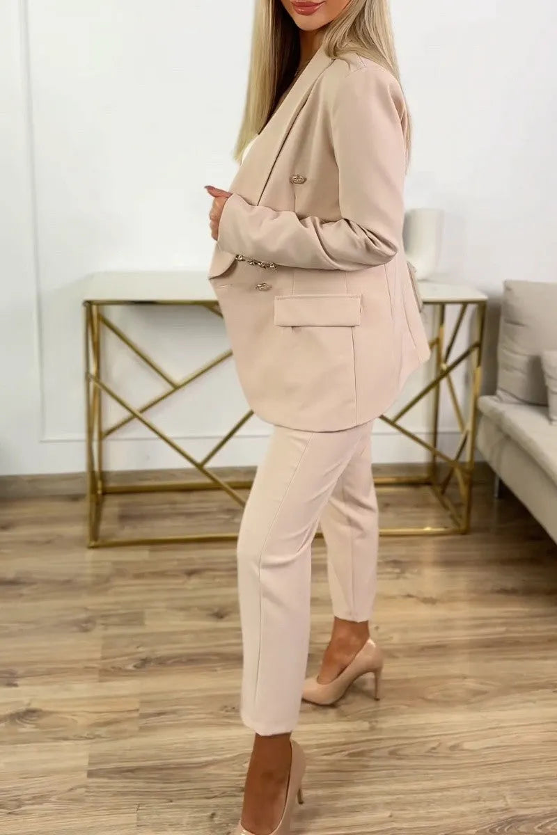 Women Jacket+ Pants Commuting Style Set