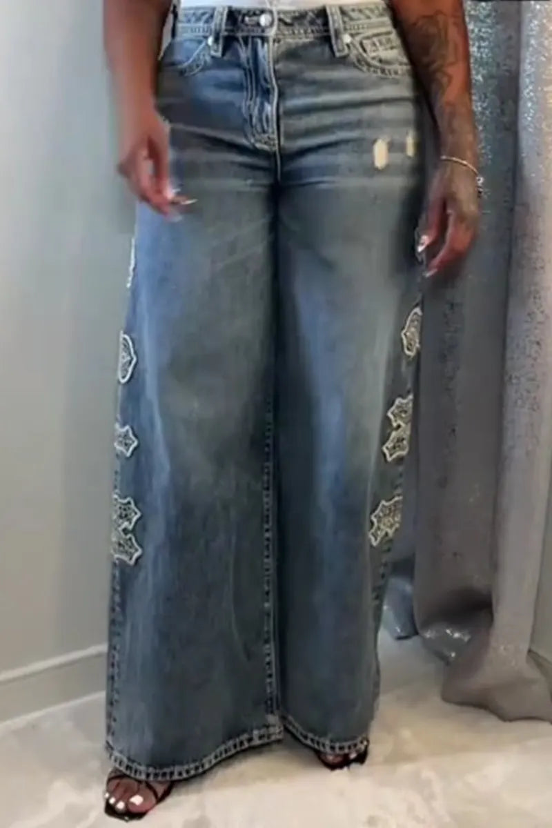 Women's Casual Wide Leg Jeans