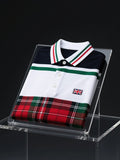 Men's Business Casual Union Jack Button Short Sleeve Polo Shirt