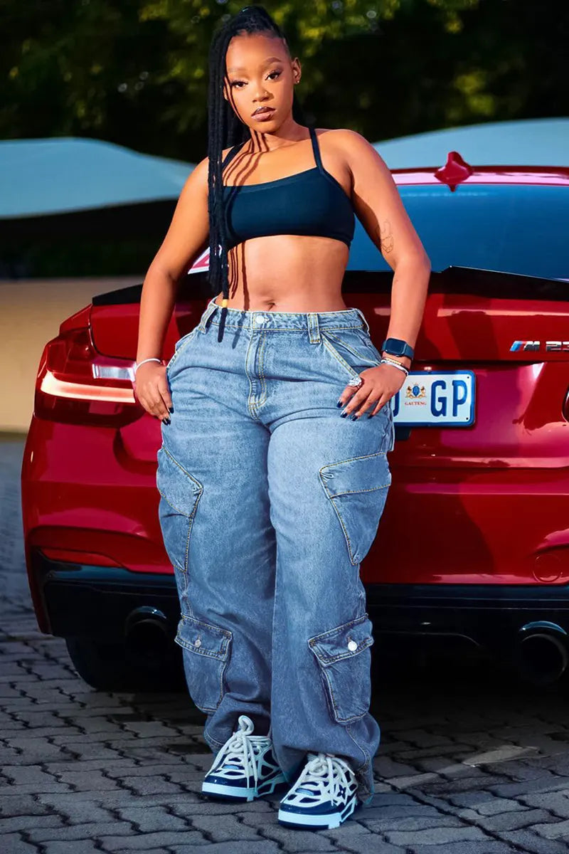 Women's Versatile Jeans With Essential Multi Pocket