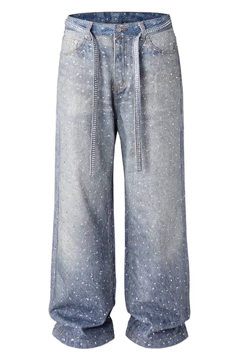 Women's Elegant Drifting Rope Crystal Jeans