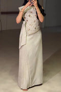 Women's Elegant Sequin Trim Asymmetric Hem Dress