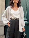 Women Solid Color Casual Cardigan