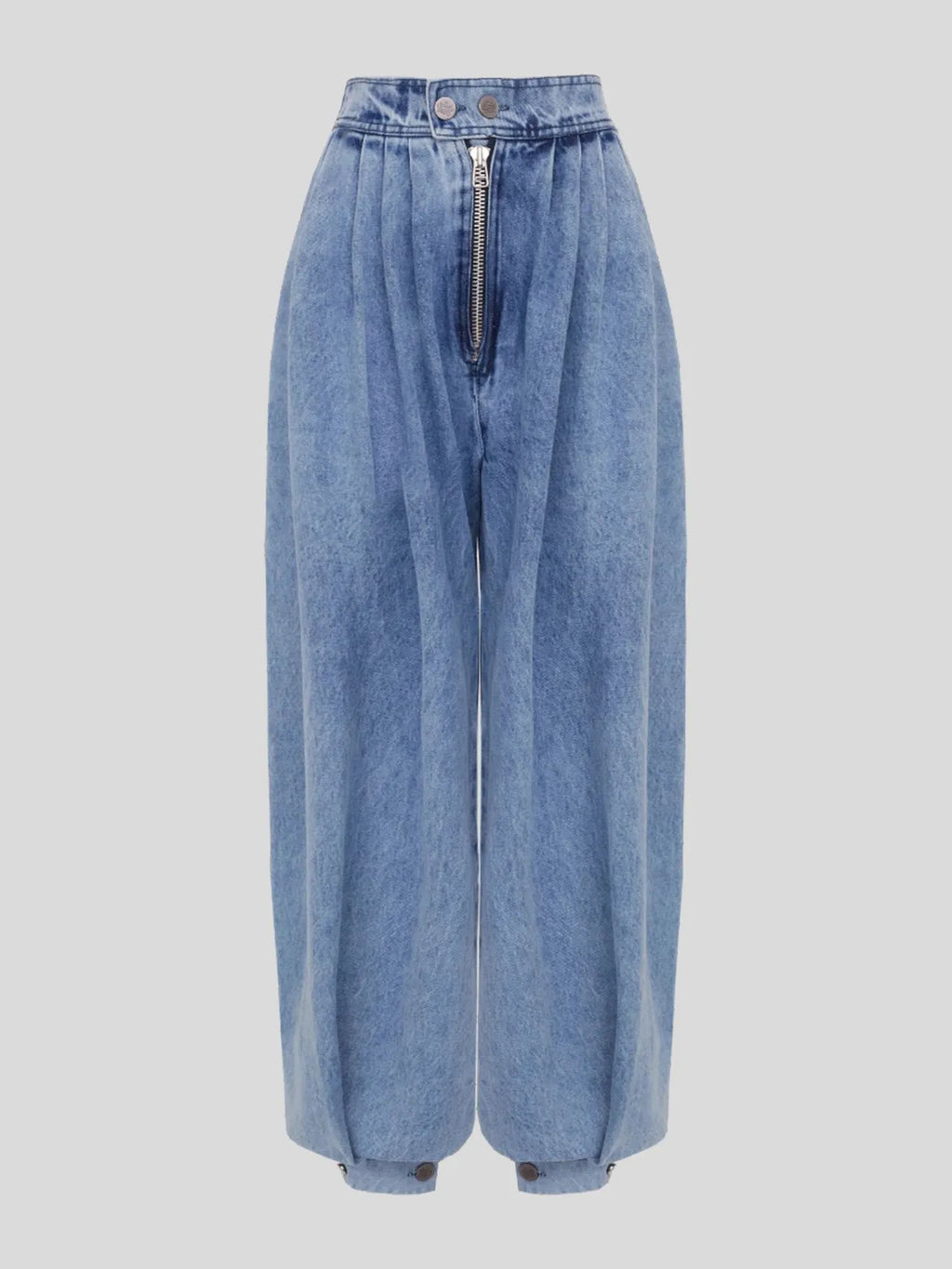 Fashion Stretch Drawstring Waist Loose Fit Jeans