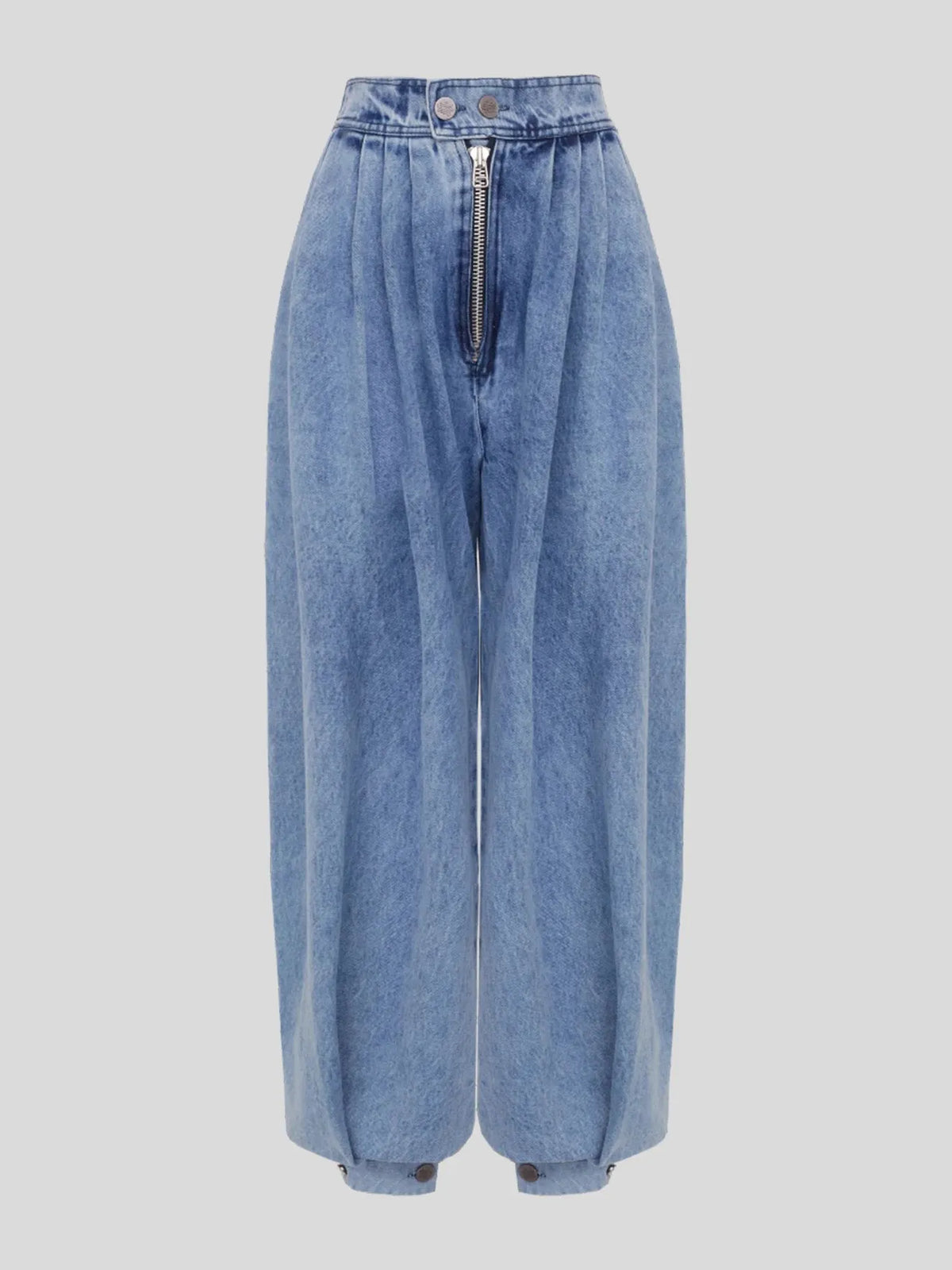 Fashion Stretch Drawstring Waist Loose Fit Jeans