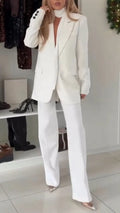 Women Collar Blazer+ Pants Temperament Commuting Suit