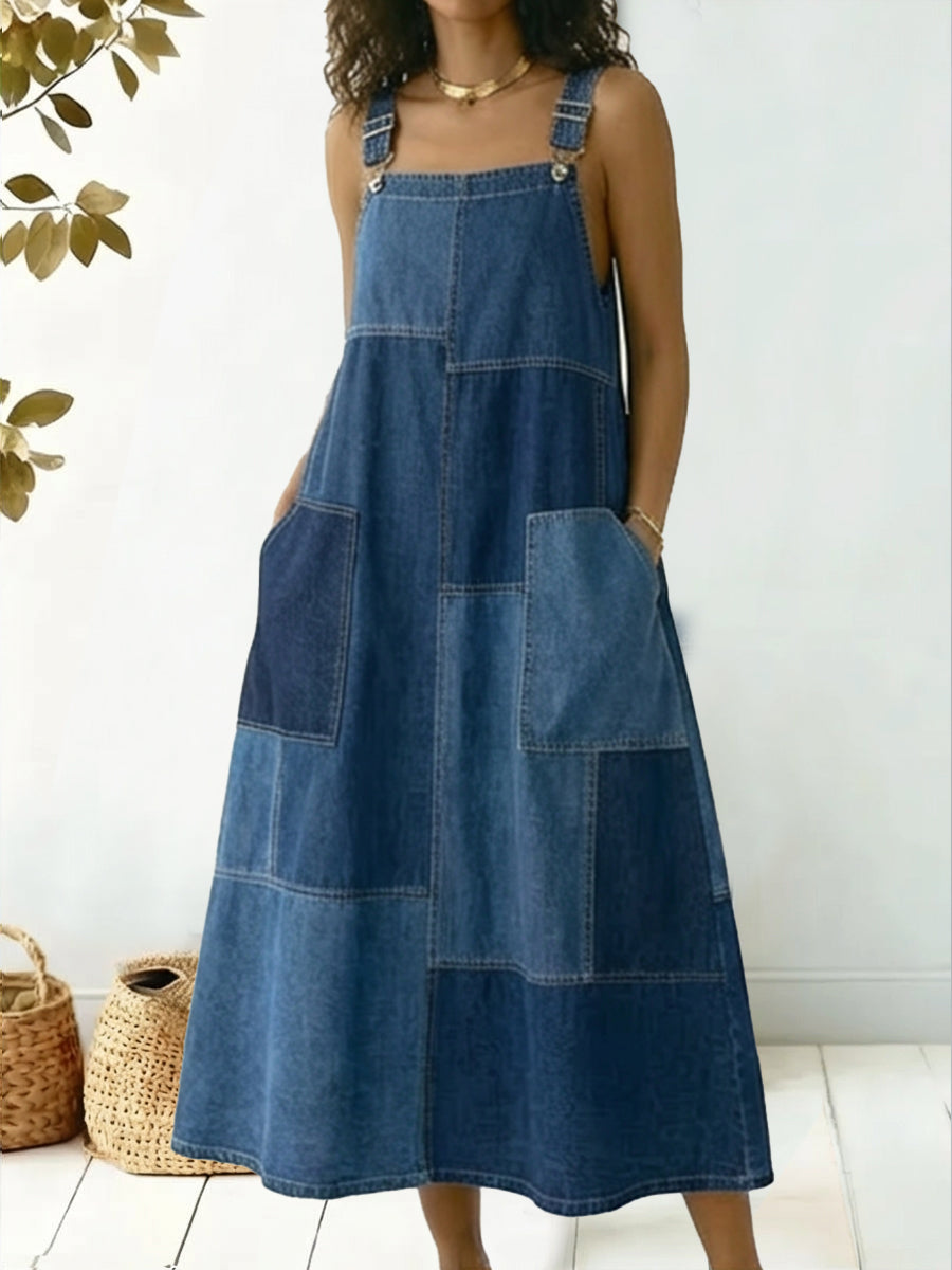 Women's Casual Sleeveless Cotton Denim Dress