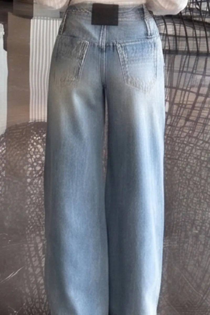 Women's Casual Loose Fit Wide Leg Jeans