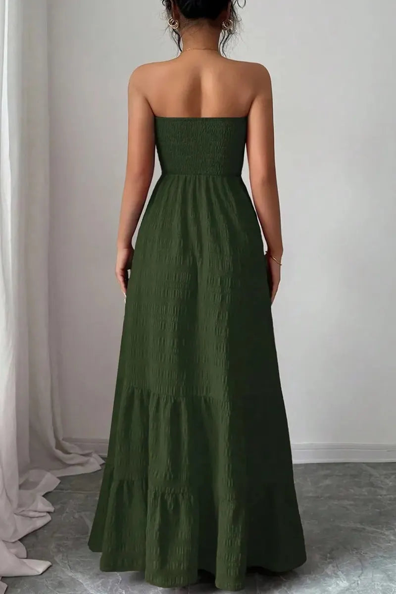 Women's Casual Vacation Stretch Strapless Dress