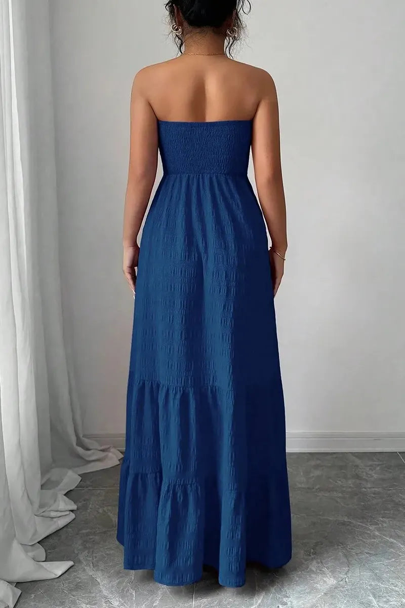 Women's Casual Vacation Stretch Strapless Dress