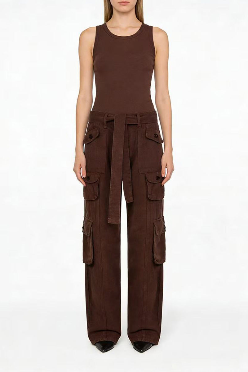 Women's Vintage Straight Cargo Jeans