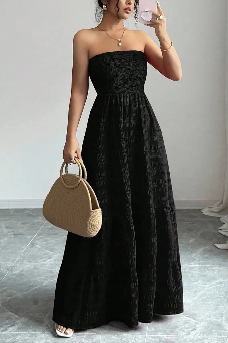Women's Casual Vacation Stretch Strapless Dress