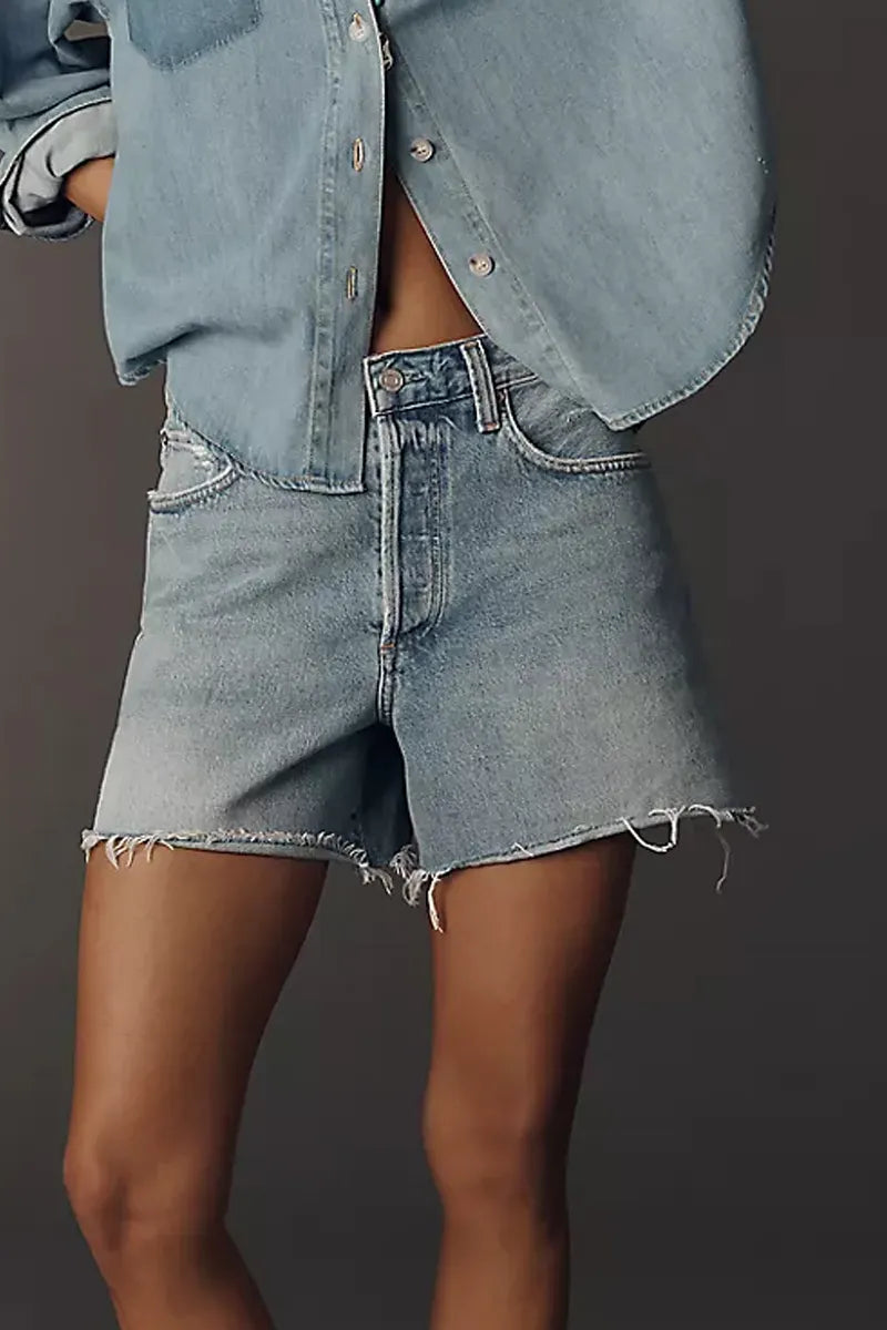 Ladies' Casual Basic Denim Shorts
