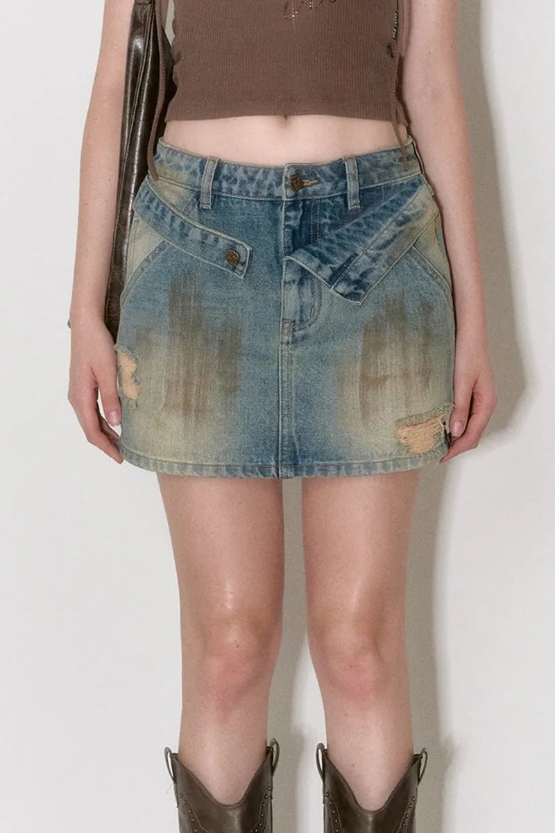 Women's Casual Short Denim Skirt