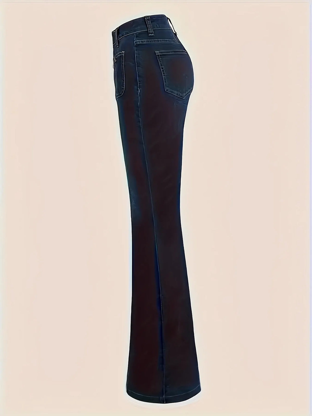 Womens Spliced high-waisted Casual Jeans
