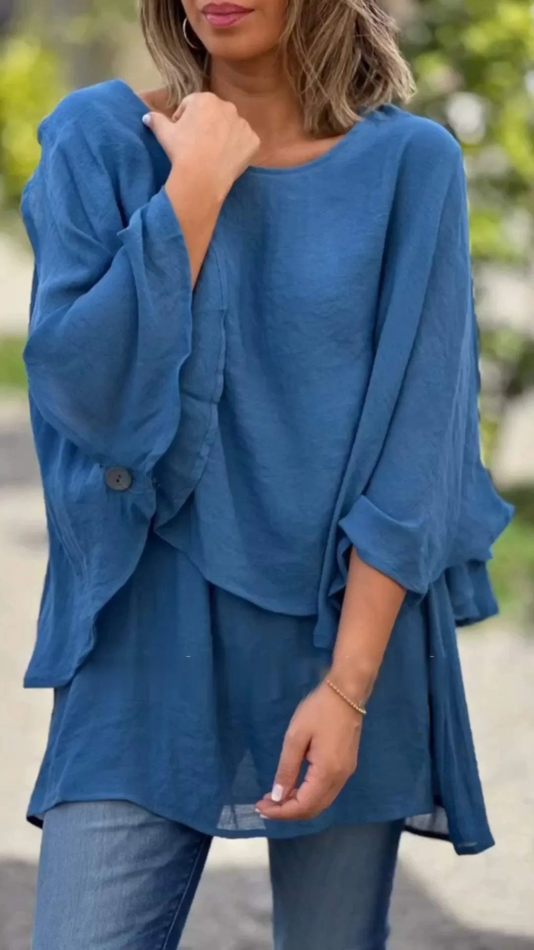 Women Chiffon Cozy Irregular Top