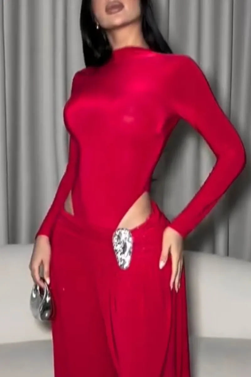Women's Sexy Temperament Solid Color Jumpsuit or Pants