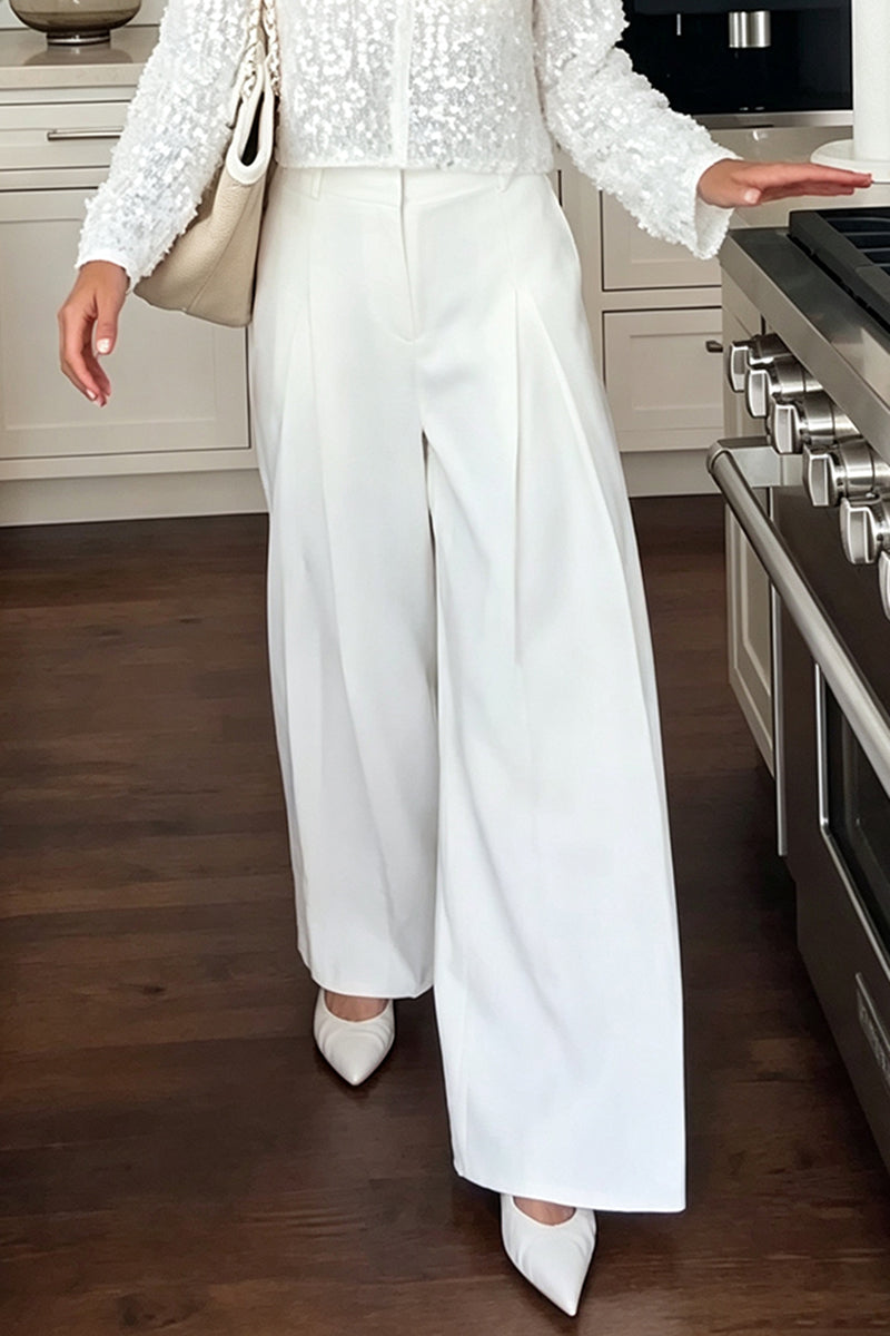 Women's Fashion Sequins Sheer Short Jacket or Suit Pants
