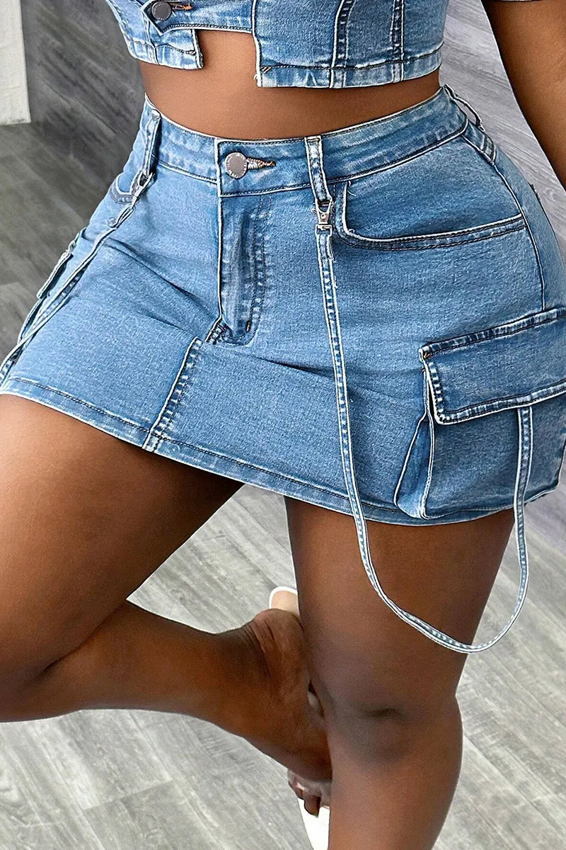 Women's Casual Short Denim Skirt