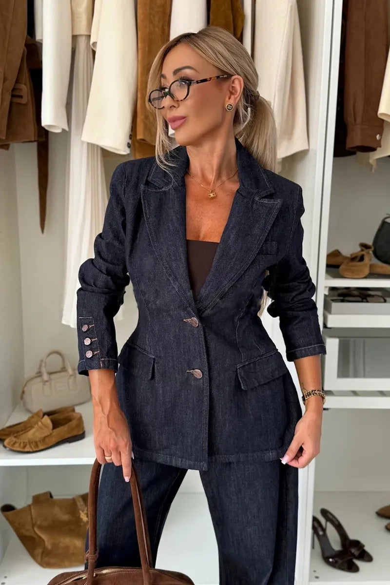 Women's Relaxed Fit Denim Jacket + Straight-Leg Denim Jeans