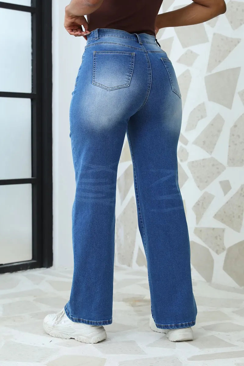 Trendy Slim Fit Straight Leg Casual Jeans