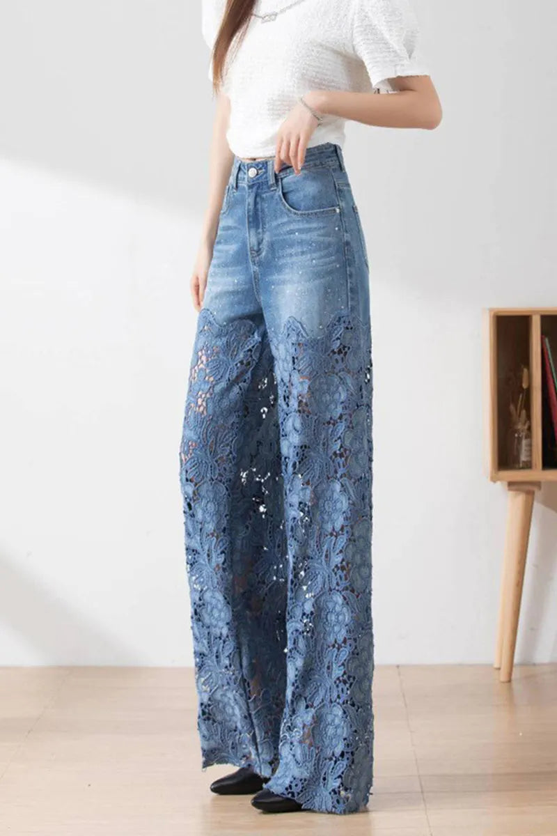 Women' s Lowy Jeans With Lace Insets