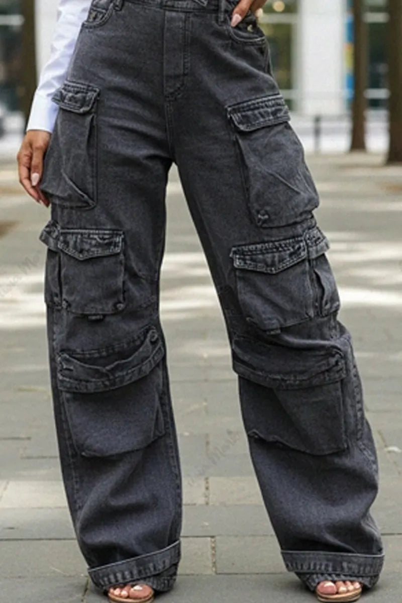 Ladies' Hot Selling Elegant Casual Workwear Denim  Jumpsuit