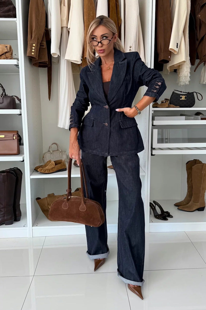 Women's Relaxed Fit Denim Jacket + Straight-Leg Denim Jeans