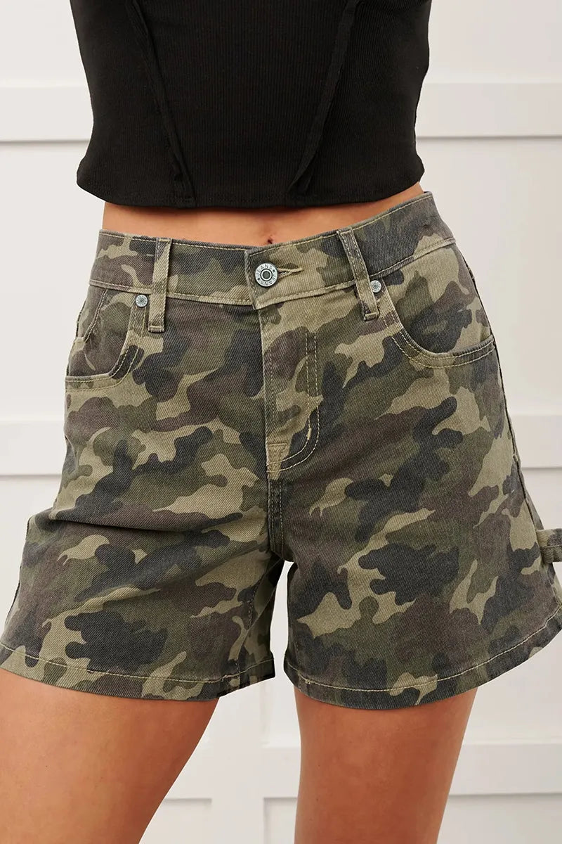 Women's Street Style Printed Denim Shorts