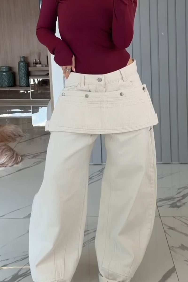 Women's Patchwork Casual Jeans