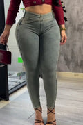 Women's Patchwork Vintage Casual Tight Jeans
