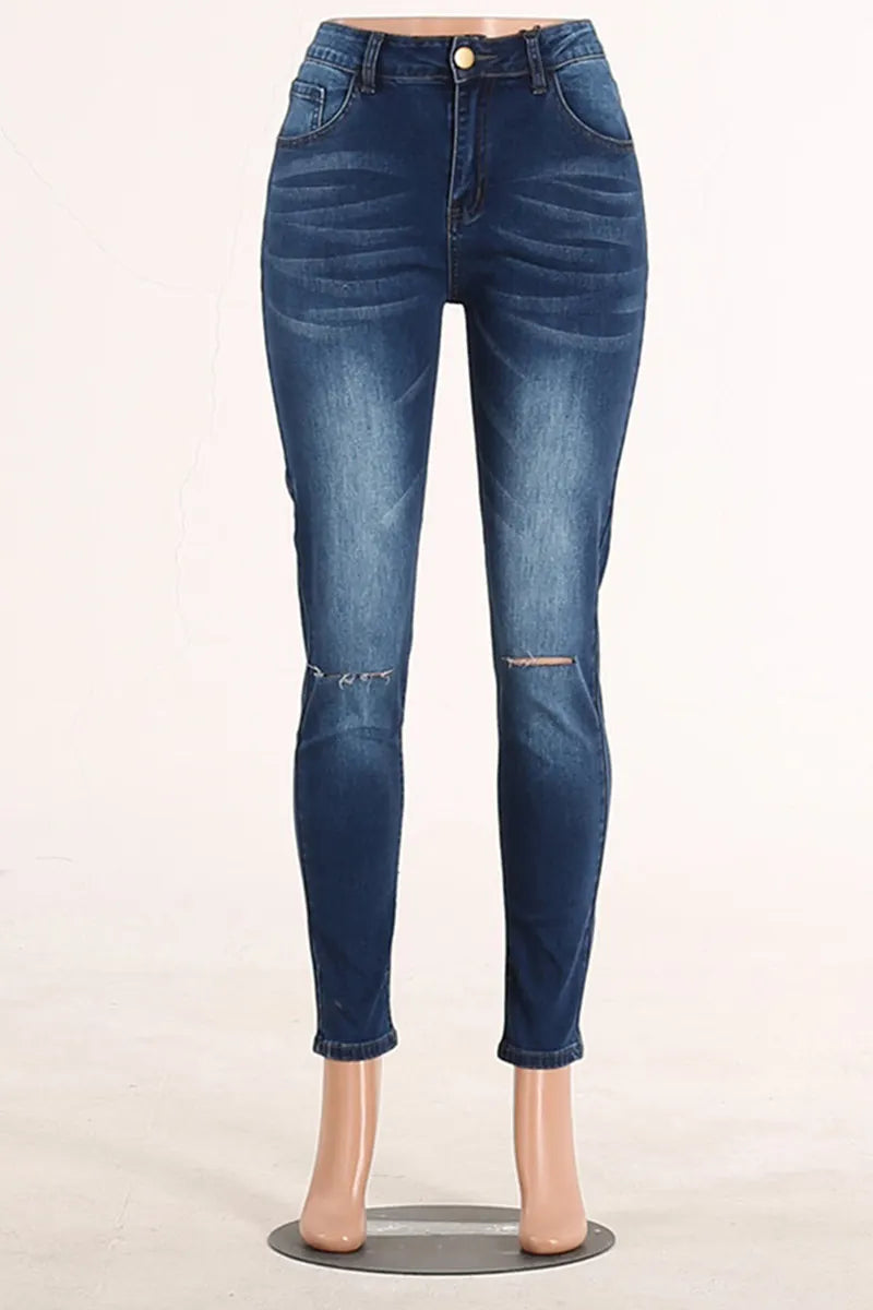 Women’s Distressed Push-Up Denim Pants